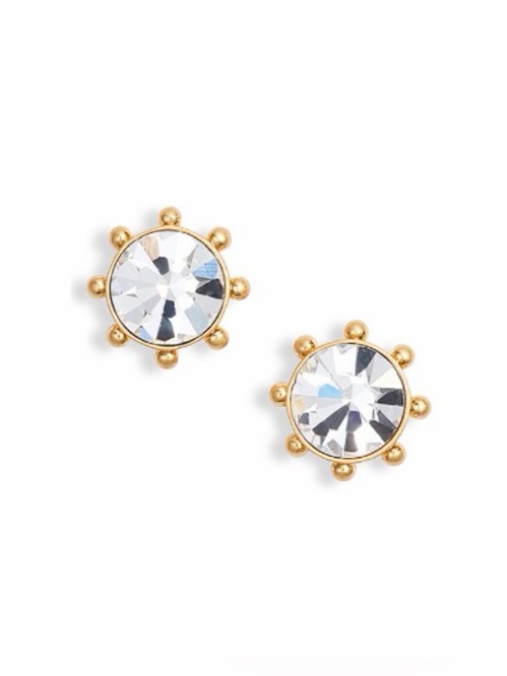 NWT Kate Spade New York Women's Earrings CLEAR - Clear Cubic Zirconia Bezel Stud
